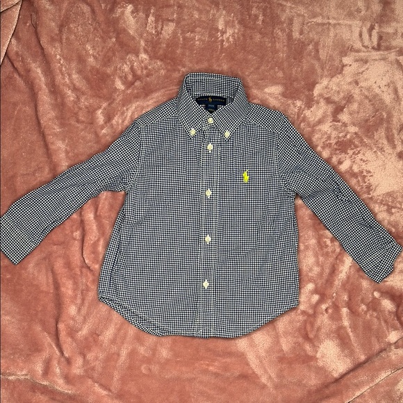 Ralph Lauren Other - Ralph Lauren Baby Shirt long sleeve button up Sz 2- Blue and White plaid .